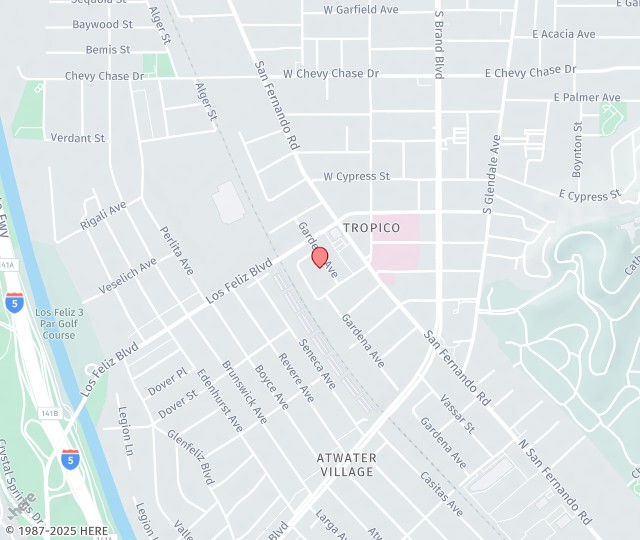 Location Map: 222 W Eulalia Street Glendale, CA 91204