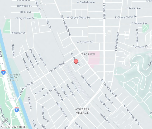 Location Map: 222 W Eulalia Street Glendale, CA 91204